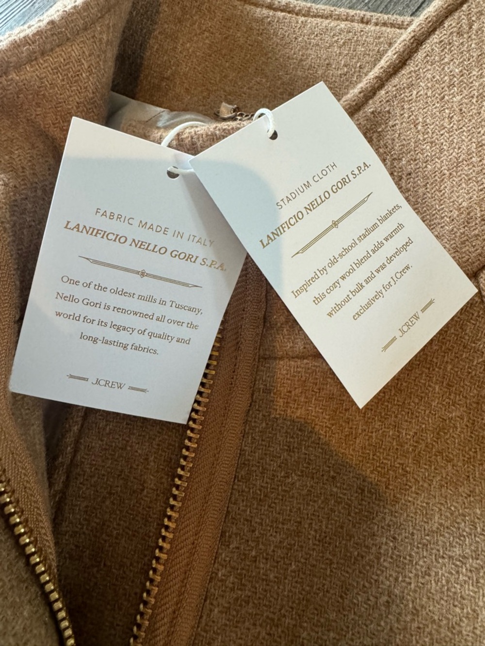 J. Crew Camel Toscana Stadium Coat Italian Wool Blend - Picture 5 of 10